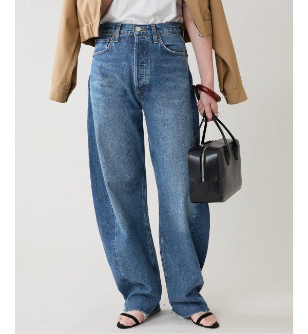 VERMEIL par iena「AGOLDE（エーゴールドイー） LUNA PIECED JEAN A9039-1535」|デニム|ネイビー