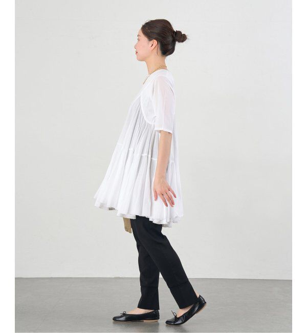 IENA「AAYUSHI/アユーシ ボリュームフレアハーフスリーブワンピース」|ワンピース|