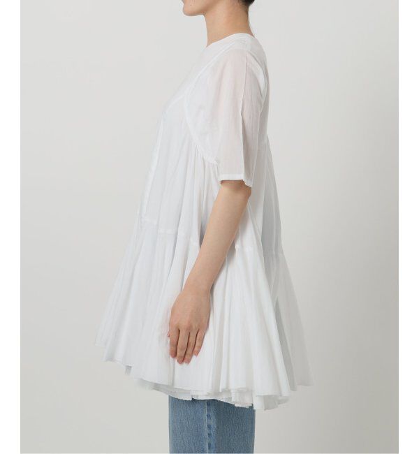 IENA「AAYUSHI/アユーシ ボリュームフレアハーフスリーブワンピース」|ワンピース|