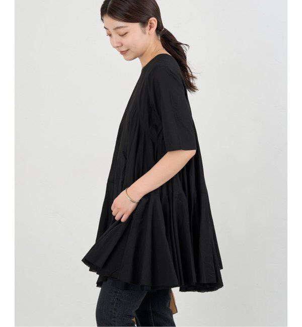 IENA「AAYUSHI/アユーシ ボリュームフレアハーフスリーブワンピース」|ワンピース|