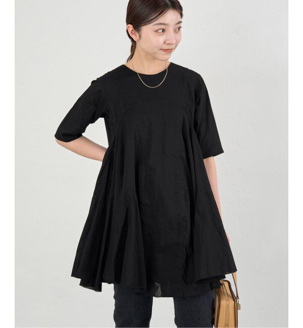 IENA「AAYUSHI/アユーシ ボリュームフレアハーフスリーブワンピース」|ワンピース|