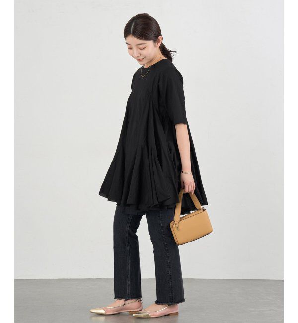 IENA「AAYUSHI/アユーシ ボリュームフレアハーフスリーブワンピース」|ワンピース|