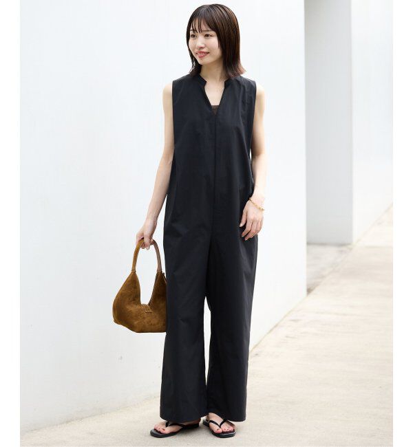 SLOBE IENA「《WEB限定/追加2》リラックスイージーVネックオールインワン」|オールインワン|