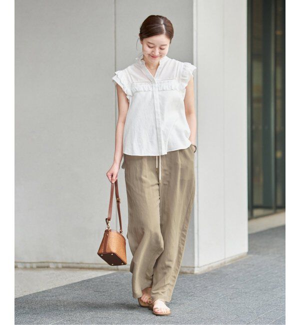 IENA「リネンレーヨンイージーパンツ」|その他|