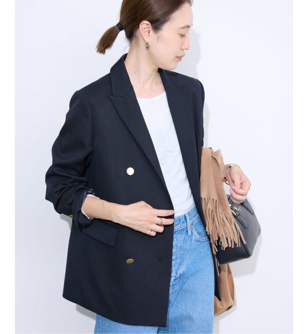 SLOBE IENA「TRダブルブレストジャケット」|テーラードジャケット|