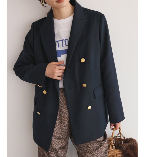 SLOBE IENA「TRダブルブレストジャケット」|テーラードジャケット|