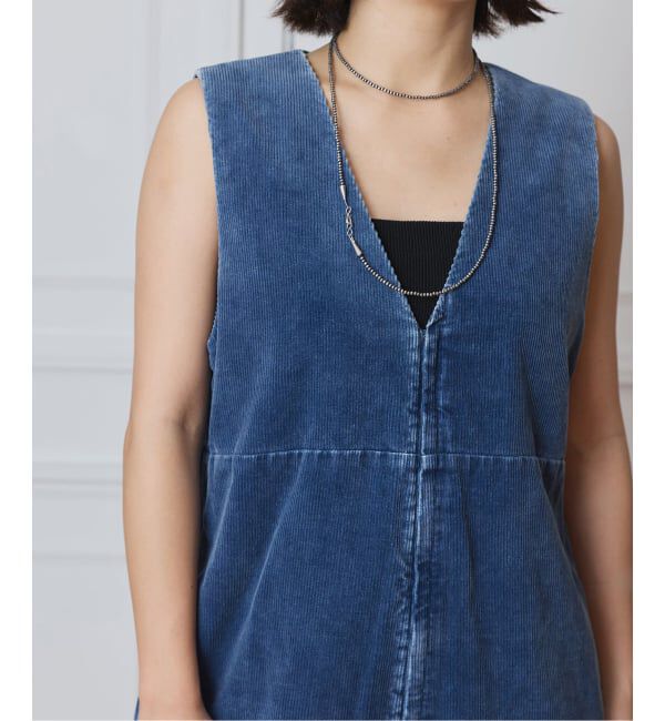 IENA LA BOUCLE「IENA LA BOUCLE インディゴコーデュロイオールインワン」|オールインワン|
