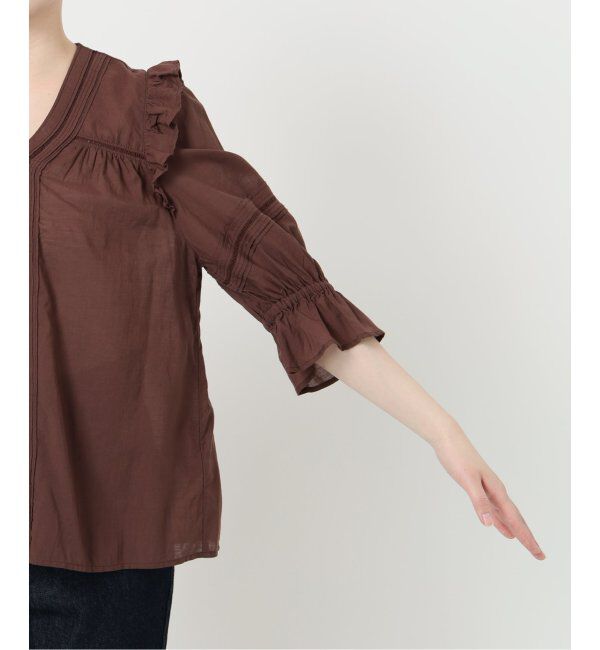 SLOBE IENA「《WEB限定/追加》コットンレーヨンレースブラウス」|シャツ・ブラウス|