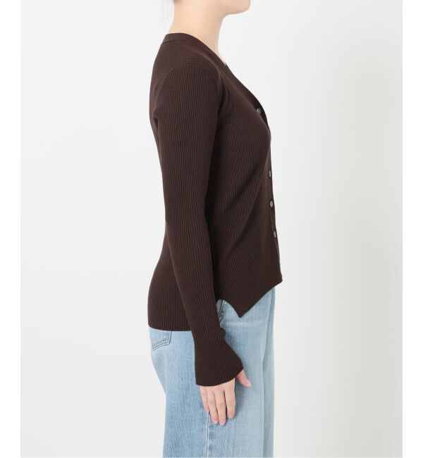 IENA「リブVネックカーディガン」|カーディガン|