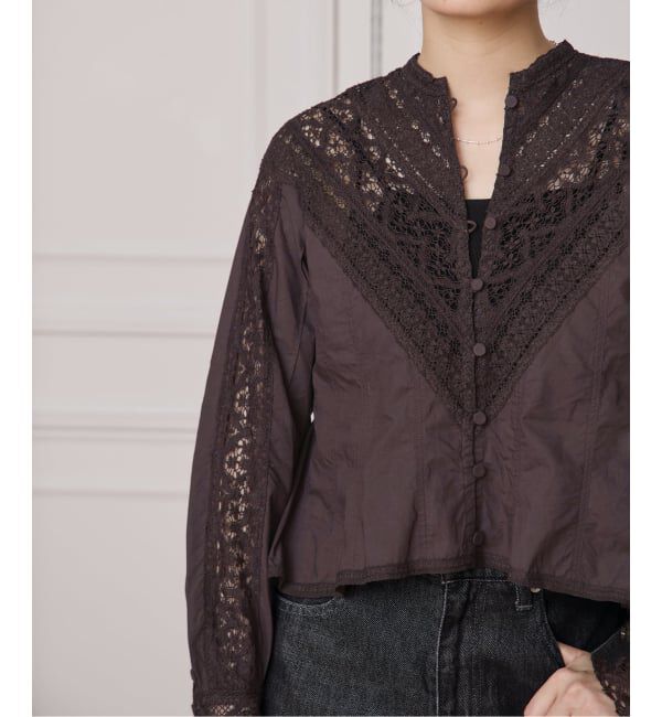 IENA LA BOUCLE「IENA LA BOUCLE マニーレースブラウス」|シャツ・ブラウス|