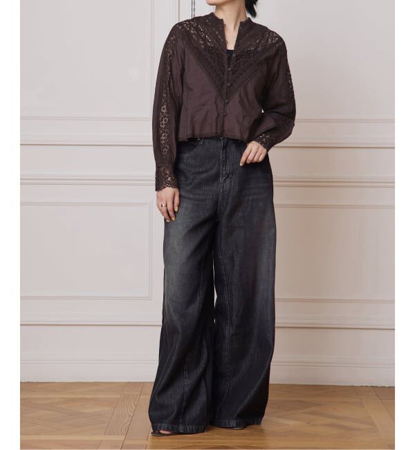 IENA LA BOUCLE「IENA LA BOUCLE マニーレースブラウス」|シャツ・ブラウス|