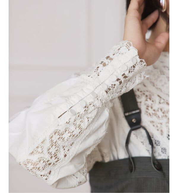 IENA LA BOUCLE「IENA LA BOUCLE マニーレースブラウス」|シャツ・ブラウス|