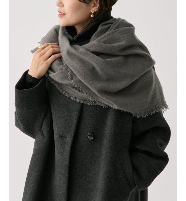VERMEIL par iena「A SAUCE MELER アソースメレ カシミヤマイクロバスケットストール」|ストール|グレーA