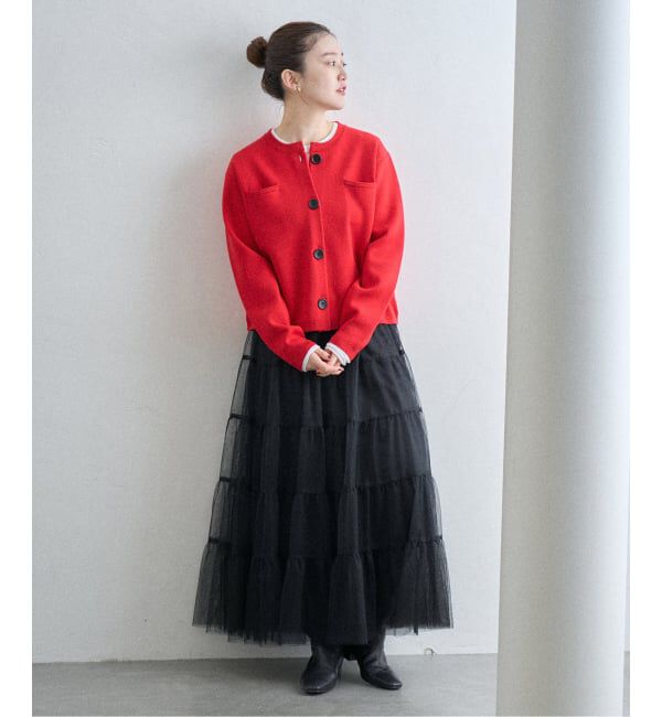IENA「チュールティアードスカート」|スカート|