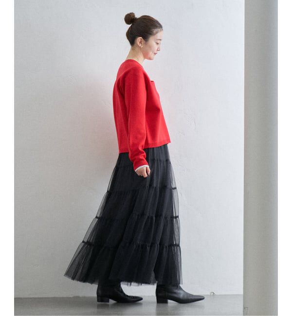 IENA「チュールティアードスカート」|スカート|
