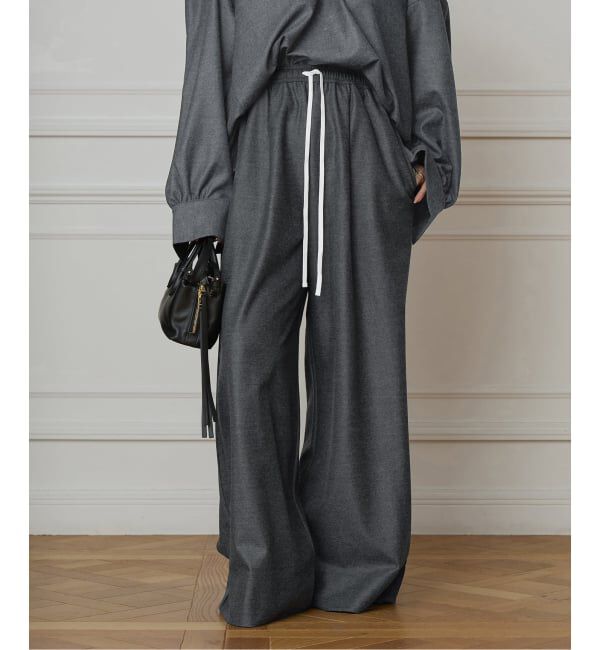 IENA LA BOUCLE「IENA LA BOUCLE ウールジャージイージーパンツ」|その他|グレーA