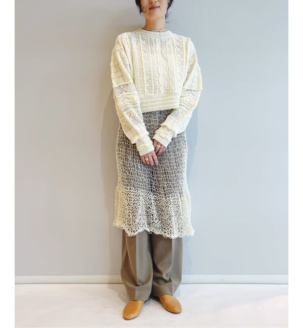 IENA LA BOUCLE「ODAKHA/オダカ CRAZY ショートニット OH25AWKN11」|ニット・セーター|