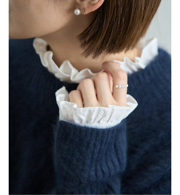 IENA「コットンラッフルフリルブラウス」|シャツ・ブラウス|