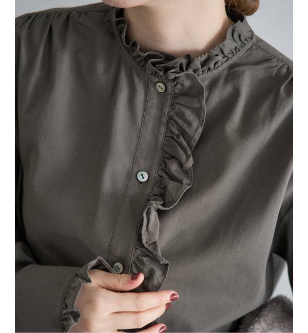 IENA「コットンラッフルフリルブラウス」|シャツ・ブラウス|