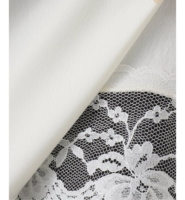 SLOBE IENA「+81BRANCA/ハチイチブランカ SLOBE別注 サテンレーススカート」|スカート|