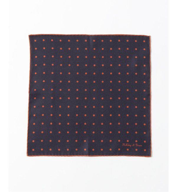 EDIFICE「【Holliday & Brown / ホリデー & ブラウン】Wフェイスドットプリントチーフ」|バンダナ・スカーフ|