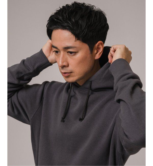 EDIFICE「WEB限定 LOOPWHEELER for LOWERCASE ライトツリウラケ ルーズフィット フーディー」|パーカー|