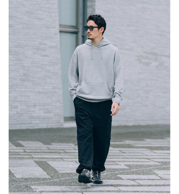 EDIFICE「WEB限定 LOOPWHEELER for LOWERCASE ライトツリウラケ ルーズフィット フーディー」|パーカー|