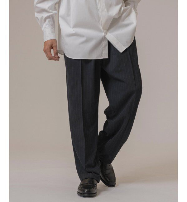 EDIFICE「ワルツ ストライプ バルーンフィットパンツ」|スラックス|