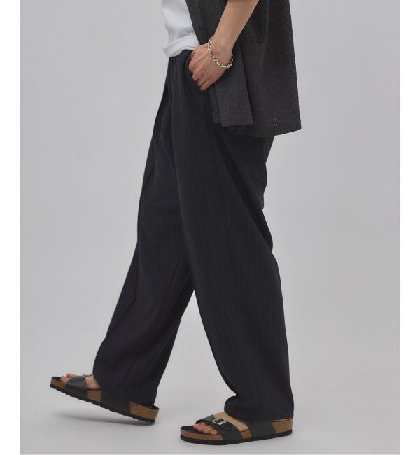 EDIFICE「ワルツ ストライプ バルーンフィットパンツ」|スラックス|