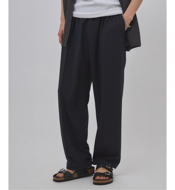 EDIFICE「ワルツ ストライプ バルーンフィットパンツ」|スラックス|ネイビー