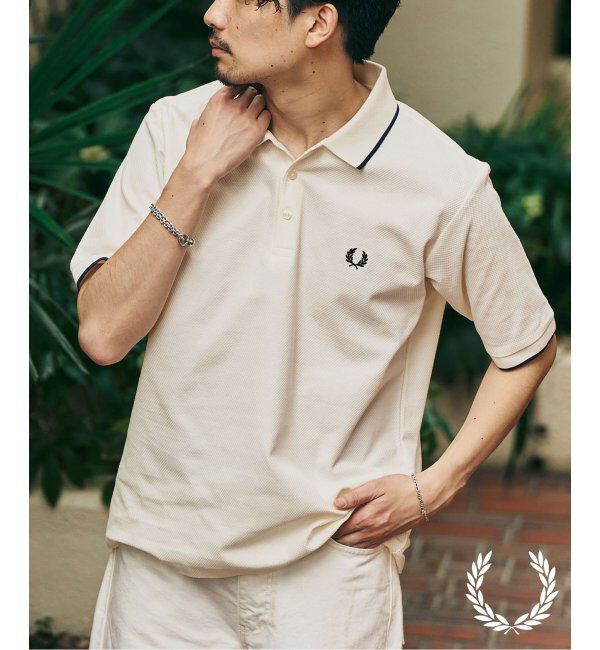 417 EDIFICE「FRED PERRY 417別注  Textured Single Tipped Sh」|ポロシャツ|ナチュラル