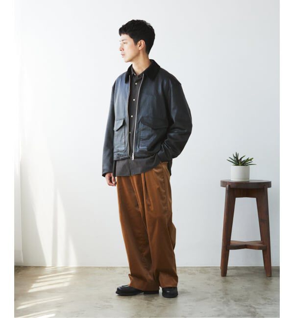 EDIFICE「LA BOUCLE (ラブークル) LAMB LEATHER FLIGHT ジャケット」|ライダースジャケット|