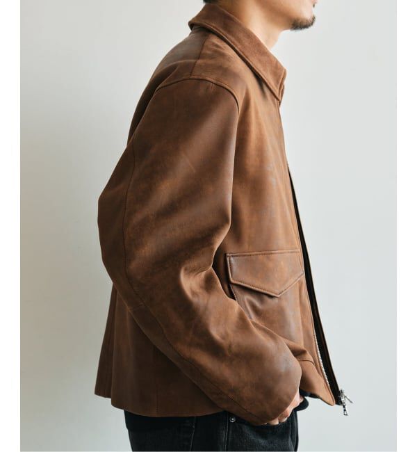 EDIFICE「LA BOUCLE (ラブークル) LAMB LEATHER FLIGHT ジャケット」|ライダースジャケット|