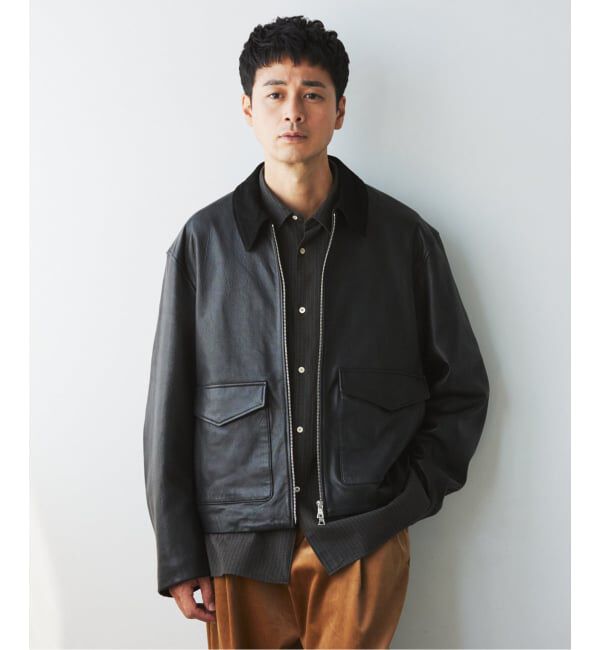 EDIFICE「LA BOUCLE (ラブークル) LAMB LEATHER FLIGHT ジャケット」|ライダースジャケット|