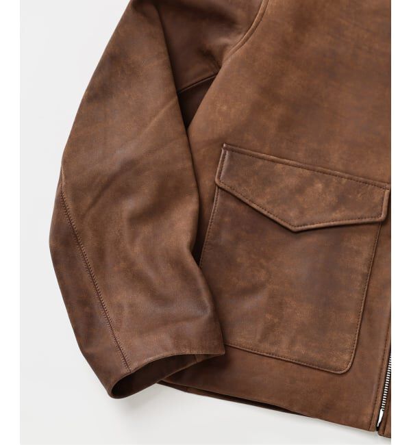 EDIFICE「LA BOUCLE (ラブークル) LAMB LEATHER FLIGHT ジャケット」|ライダースジャケット|