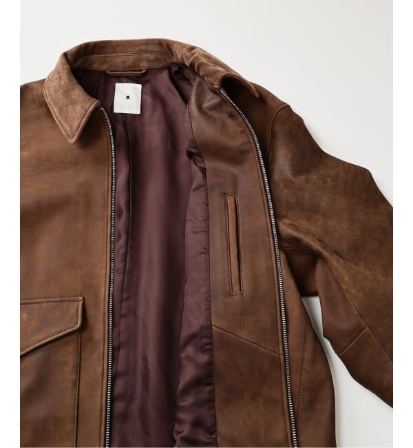EDIFICE「LA BOUCLE (ラブークル) LAMB LEATHER FLIGHT ジャケット」|ライダースジャケット|