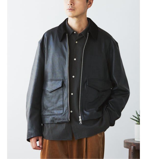 EDIFICE「LA BOUCLE (ラブークル) LAMB LEATHER FLIGHT ジャケット」|ライダースジャケット|