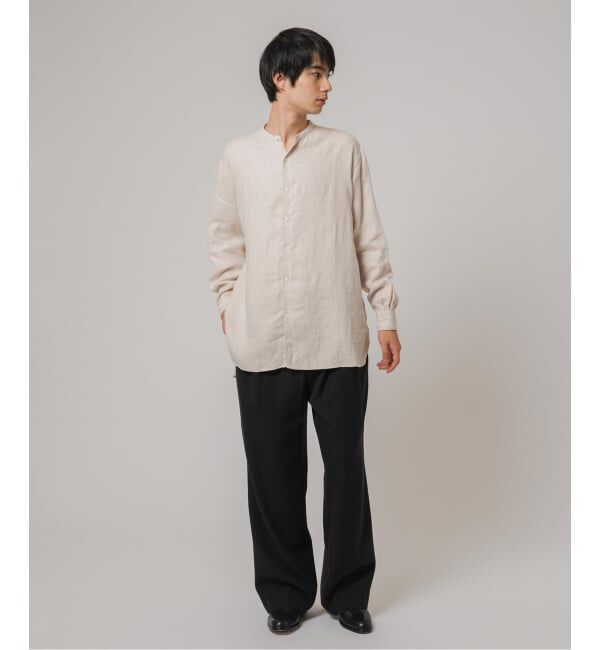 EDIFICE「ETS.MATERIAUX(マテリオ) リネン ファーマー ロングシャツ」|シャツ・ブラウス|
