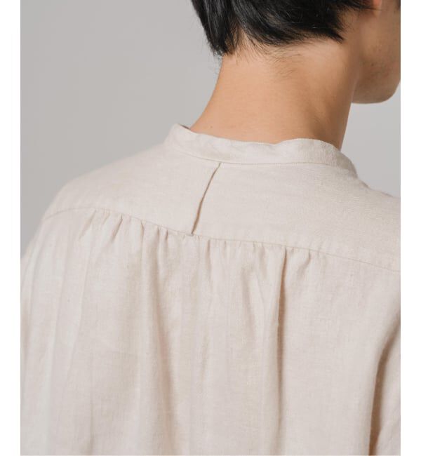 EDIFICE「ETS.MATERIAUX(マテリオ) リネン ファーマー ロングシャツ」|シャツ・ブラウス|