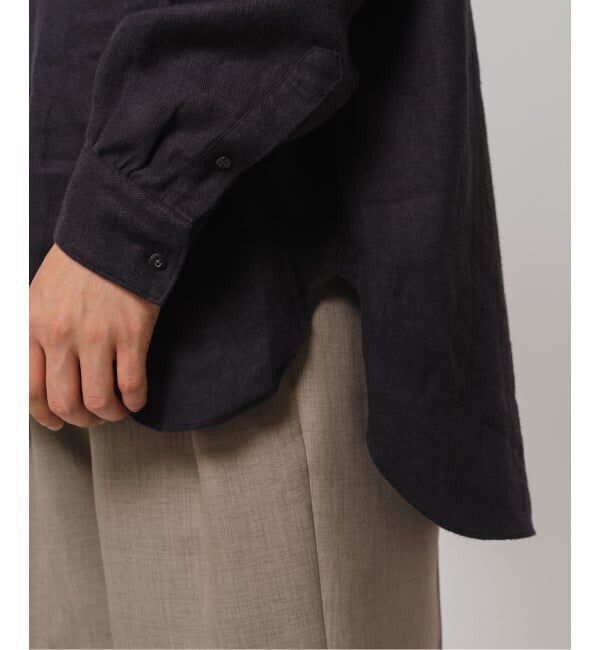 EDIFICE「ETS.MATERIAUX(マテリオ) リネン ファーマー ロングシャツ」|シャツ・ブラウス|