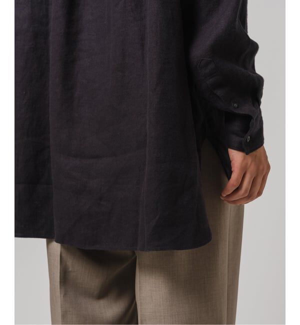 EDIFICE「ETS.MATERIAUX(マテリオ) リネン ファーマー ロングシャツ」|シャツ・ブラウス|