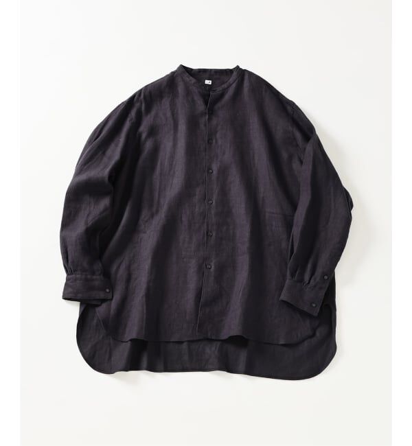 EDIFICE「ETS.MATERIAUX(マテリオ) リネン ファーマー ロングシャツ」|シャツ・ブラウス|