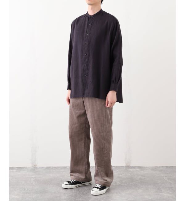 EDIFICE「ETS.MATERIAUX(マテリオ) リネン ファーマー ロングシャツ」|シャツ・ブラウス|