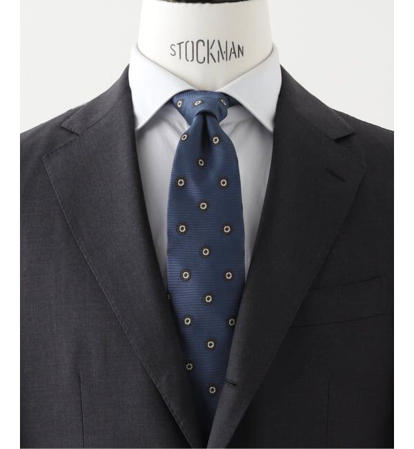 EDIFICE「FRANCO BASSI (フランコ バッシ) Small Patterned タイ」|ネクタイ・蝶ネクタイ|ネイビー B