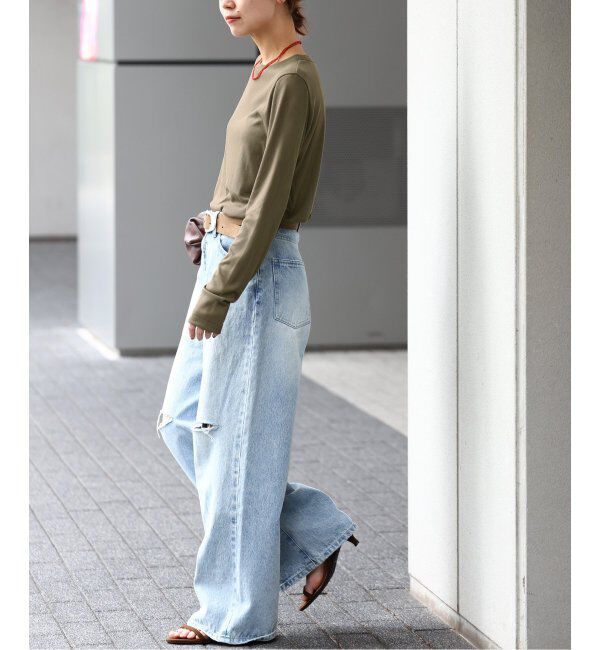 JOURNAL STANDARD relume「《追加3》ソフトテレコクルーネックロングTEE」|Tシャツ・カットソー|