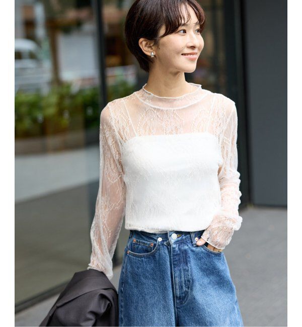 JOURNAL STANDARD relume「ラッセルストレッチレースハイネック」|Tシャツ・カットソー|