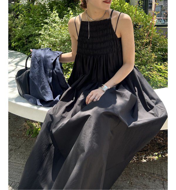 JOURNAL STANDARD「ピンタックキャミソールワンピース」|ワンピース|ブラック