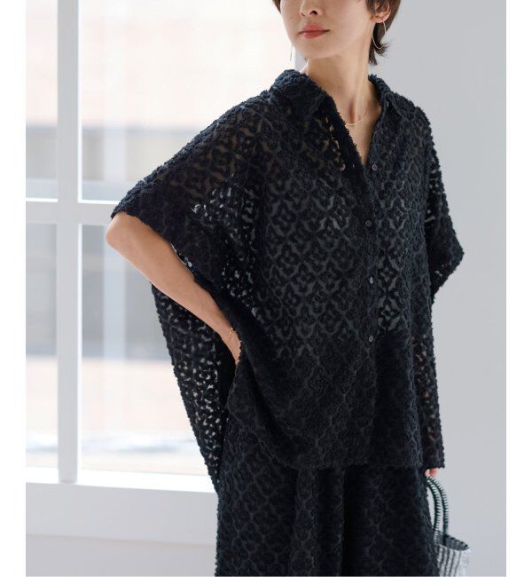 JOURNAL STANDARD relume「キカカットジャガードシャツ」|シャツ・ブラウス|ブラック