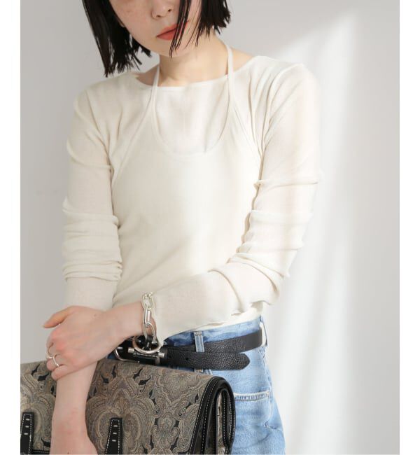 journal standard L'essage「《追加3》DRYリブセットアッププルオーバー」|Tシャツ・カットソー|ナチュラル