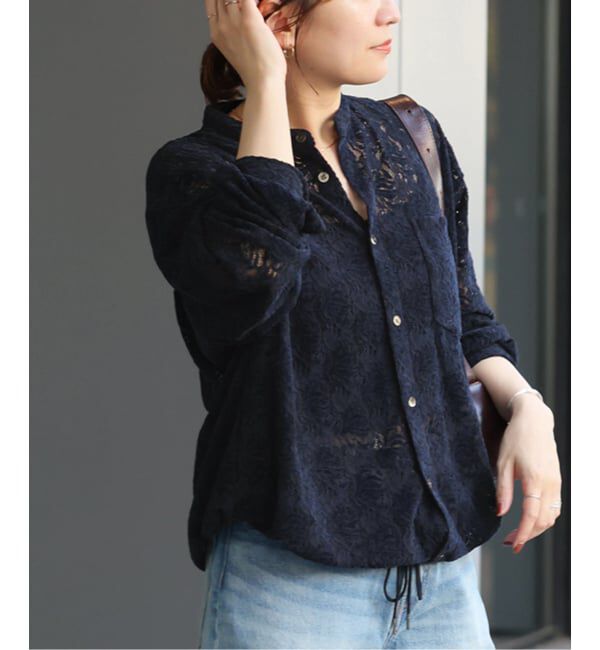 JOURNAL STANDARD「《追加2》スタンドカラーレースブラウス」|シャツ・ブラウス|